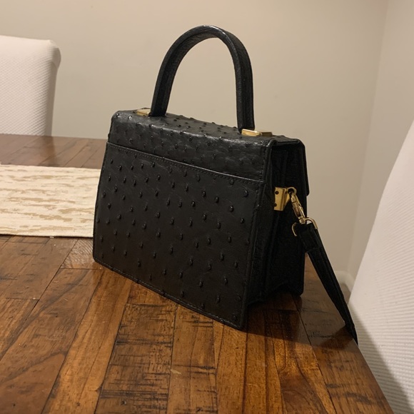 Ostrich Madison Avenue Handbag - Picture 4 of 5